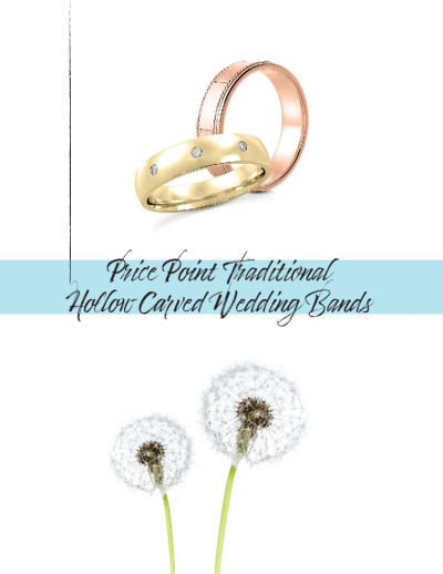 Price Point Traditional Hollow Carved Wedding Bands | kozza.com